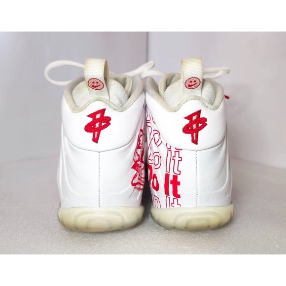 Nike White & Red Roses Little Posite One Thank You Mid-Top Sneakers 4Y W5.5 M4 - Picture 8 of 11